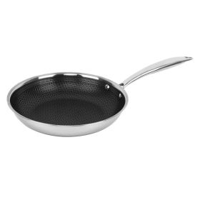 Brentwood B-FH24 3-Ply Hybrid Non-Stick Stainless Steel Induction-Ready Frying Pan (9.5 In.)