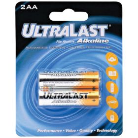 Ultralast ULA2AA ULA2AA AA Alkaline Batteries, 2 Pack