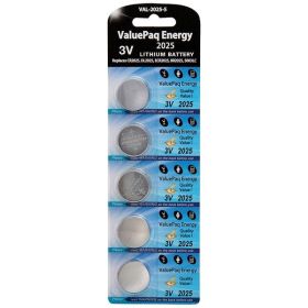 Dantona VAL-2025-5 ValuePaq Energy 2025 Lithium Coin Cell Batteries (5 Pack)