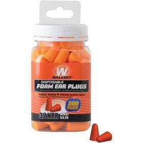 Walker's Game Ear GWP-FP-50PK Foam Ear Plugs, 100-ct Jar