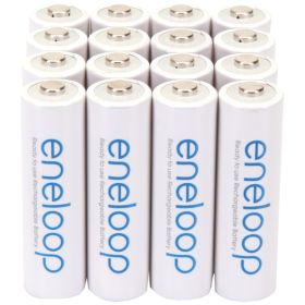 Panasonic BK-3MCCA16BA eneloop Rechargeable Batteries, AA (16 Pack)