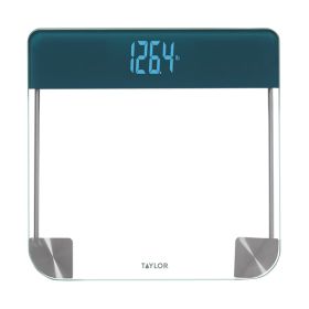 Taylor Precision Products 5283752 Clear Glass Bath Scale with Magic Display, 440-Lb. Capacity