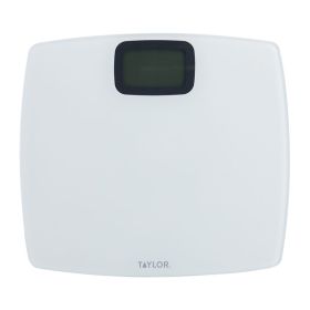 Taylor Precision Products 752840133 Pure White Digital Bathroom Scale, 440-Lb. Capacity