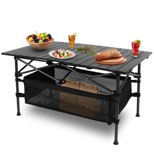 1Pc Folding Camping Table Portable Aluminum Roll-up Picnic BBQ Desk with Carrying Bag Heavy Duty Outdoor Beach Backyard Party Patio 1Pc Folding Camping Table Portable Aluminum Roll-up Picnic BBQ Desk with Carrying Bag Heavy Duty Outdoor Beach Backyard Party Patio