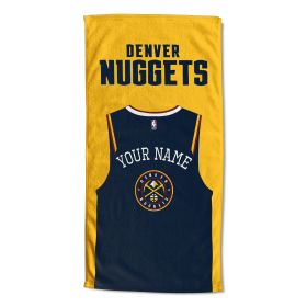 [Personalization Only] OFFICIAL NBA Jersey Personalized Beach Towel - Denver Nuggets