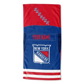 [Personalization Only] OFFICIAL NHL Jersey Personalized Beach Towel - NY Rangers