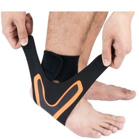 Ankle Support Brace Safety Running Basketball Sports Ankle Sleeves (Option: L-1pc-Left orange)