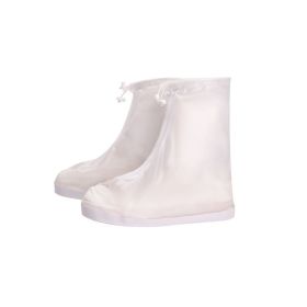 Rain Shoe Covers, Waterproof Shoe Covers for Men Women, Reusable Galoshes Overshoes (Color: White, size: S)