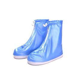 Rain Shoe Covers, Waterproof Shoe Covers for Men Women, Reusable Galoshes Overshoes (Color: Blue, size: XL)