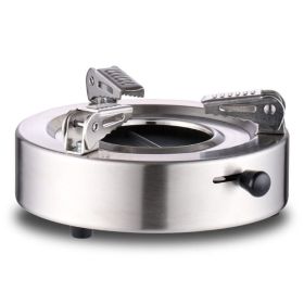 Adjustable Firepower Outdoor Portable Mini Alcohol Stove for Camping (Color: Silver, Type: Stoves)