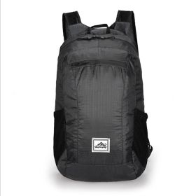 Lightweight Portable Foldable Backpack for Women Men Travel Hiking (Color: Black, Type: Sports Bag)