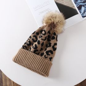 Knitted Hats For Men Women Autumn Winter Beanie Hats Outdoor Winter Hat Thicken Warm Caps Boy Girls Trendy Pom Pom Hat (Color: Khaki)