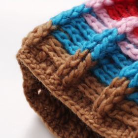 Baby Hand - made Colorful Lovely Wool knitted Hat for Studio Shooting, Outdoor Travel (Color: Coffee)