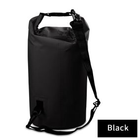 Outdoor Waterproof Sport Dry Bag With Adjustable Shoulder Strap For Beach; Drifting; Mountaineering Outdoor Backpack Waterproof Hiking Bag 500D Nylon (Color: Black, size: 15L)